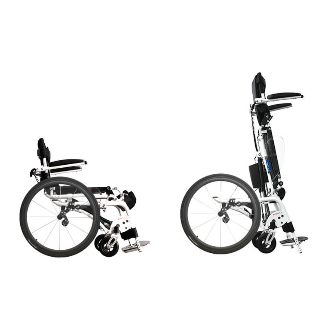 Foldawheel Pegasus II Lightest Standing Semi Powered Portable Wheelchair - Only Weighs 77 lbs - Senior.com Power Chairs